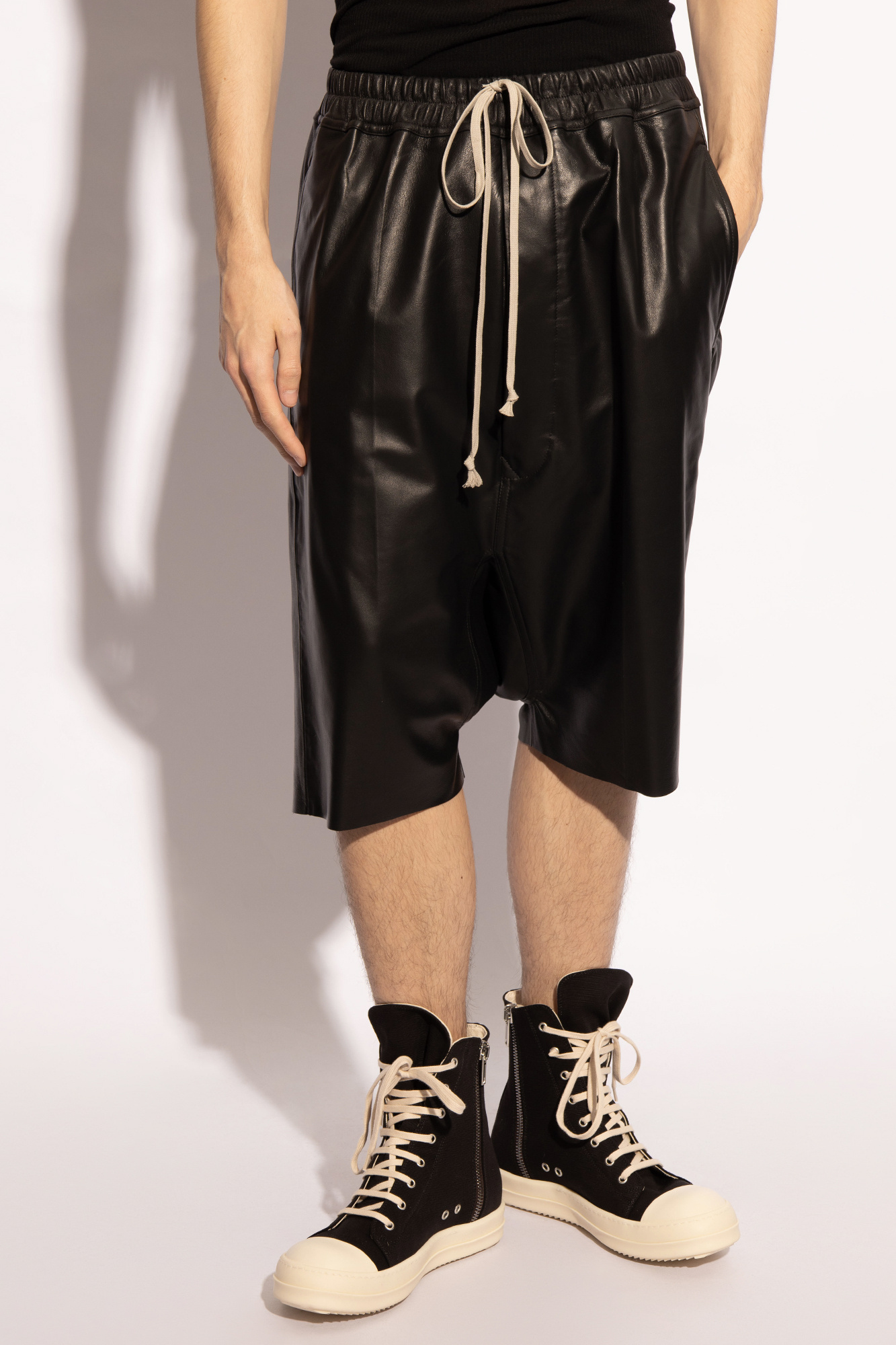 Rick Owens 'Rick's Pods' leather shorts | Men's Clothing | Vitkac